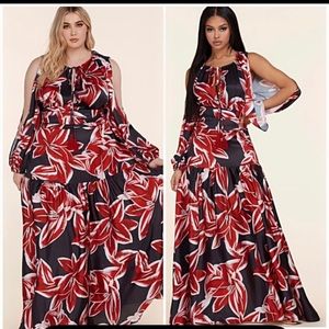 Maxi Dress by L’atiste Midnight Floral Holiday Dress